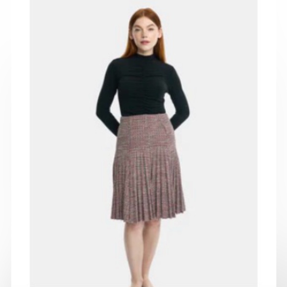 Dress Blank Red Tweed Simply Skirt - Picture 2 of 4